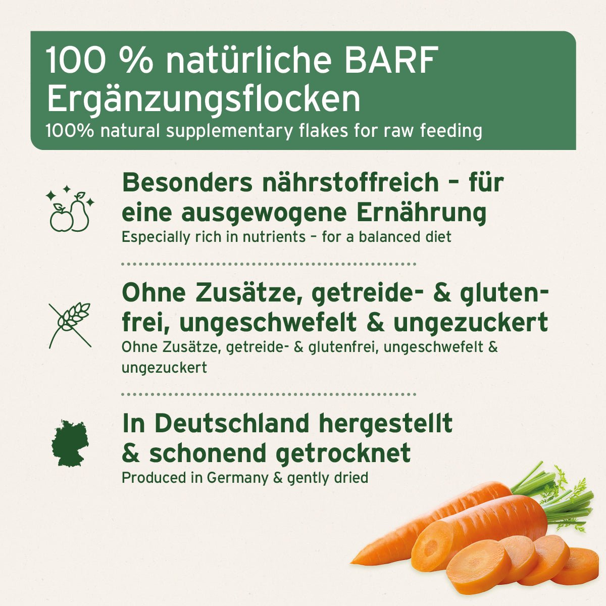 BARF - Line Karotten - Möhrenflocken - AniForte