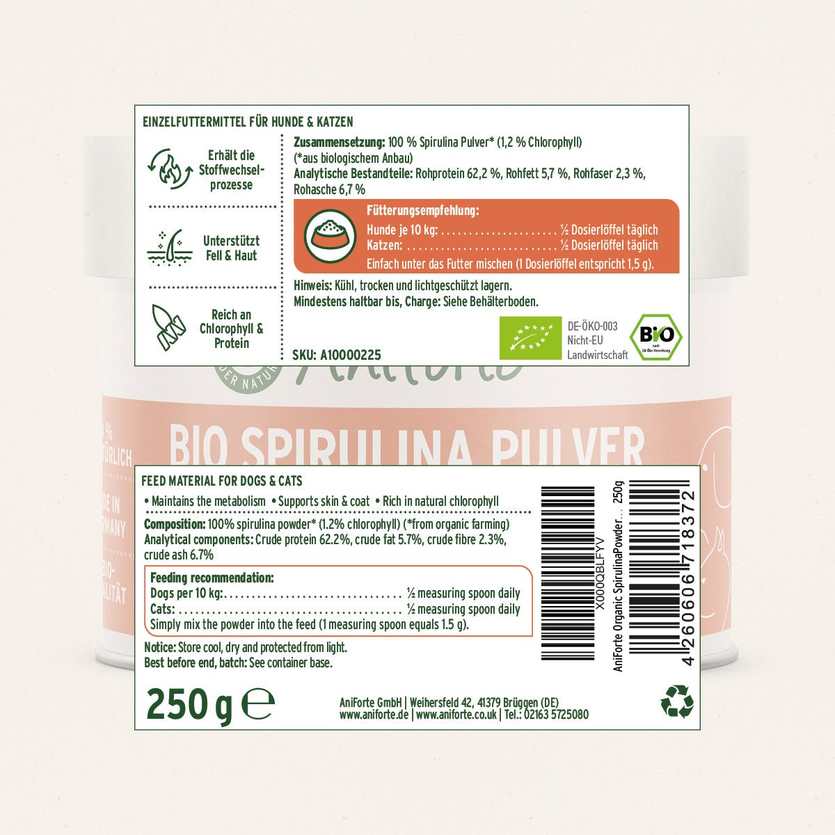 Bio Spirulina Pulver - AniForte