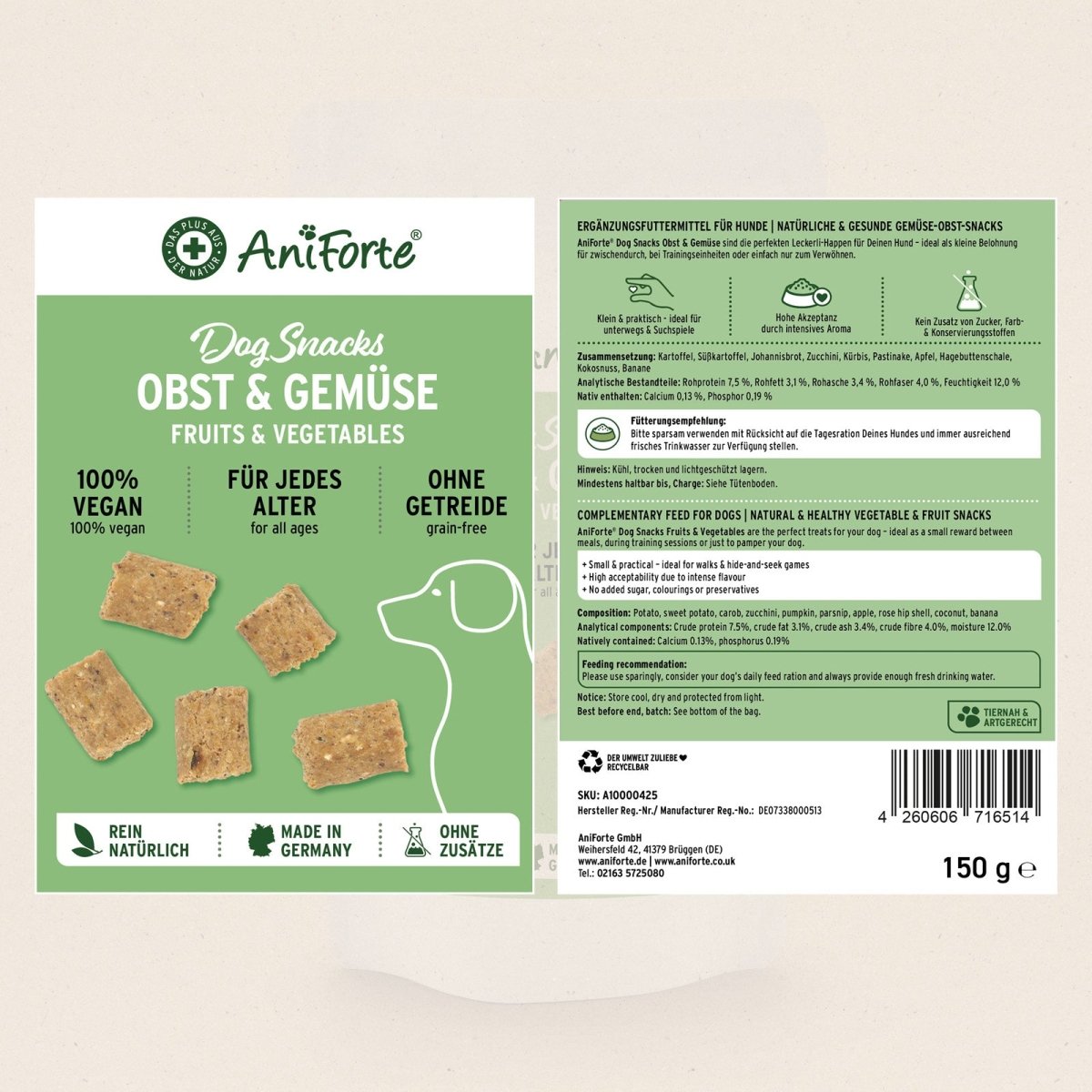 Dog Snacks Obst & Gemüse - AniForte