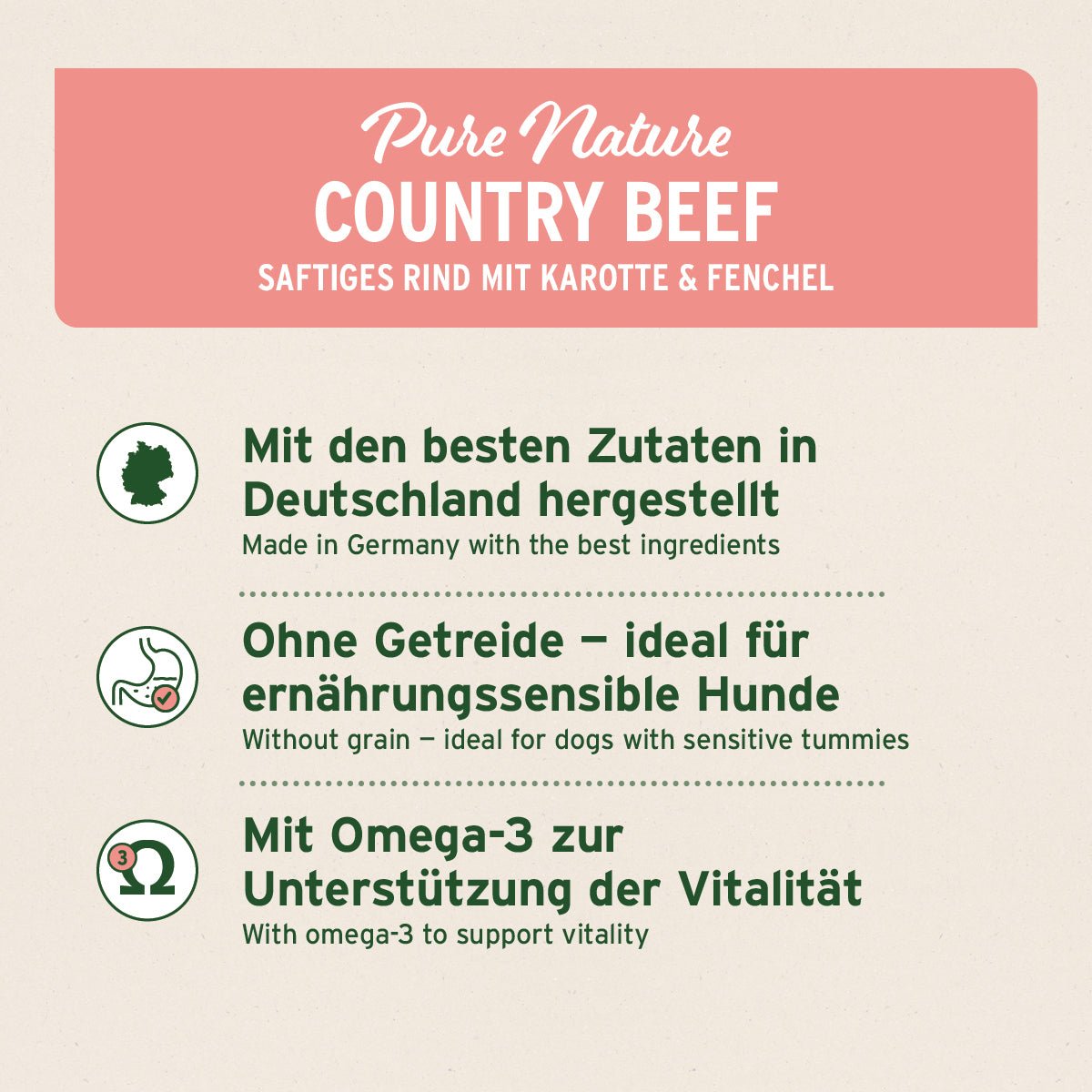 Nassfutter CountryBeef – "Rind mit Karotte" - AniForte